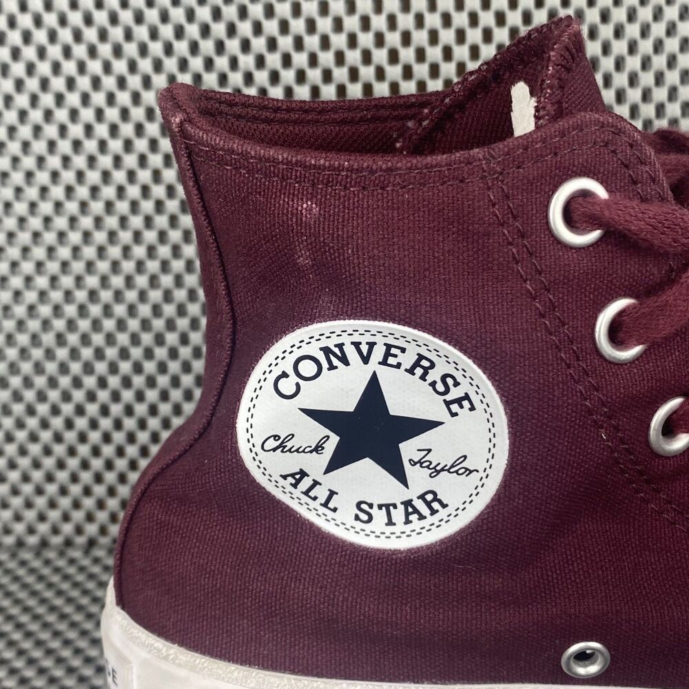 Converse Chuck Taylor All Star Sneakers Womens 6.5 Red Lugged Hi Top Lace Up - Picture 9 of 11